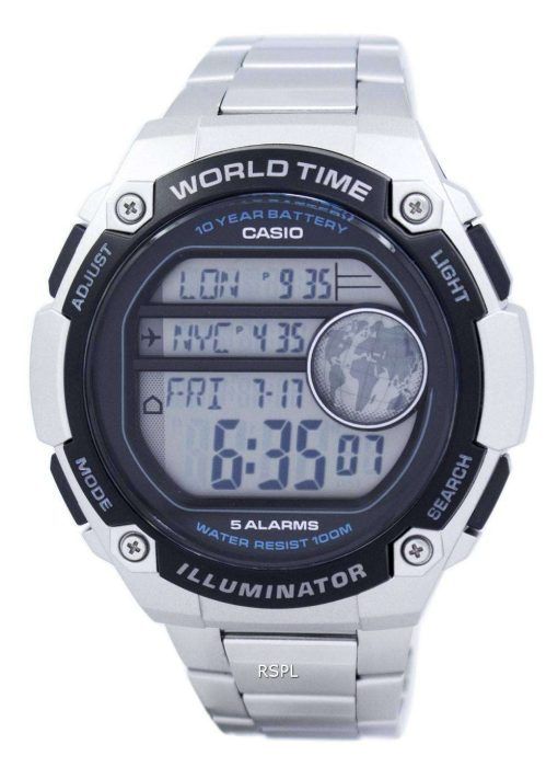 カシオ青年照明世界時間デジタル AE-3000WD-1AV AE3000WD-1AV メンズ腕時計