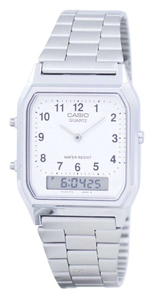 カシオ ヴィンテージ デュアル タイム デジタル クォーツ AQ 230A 7BMQ AQ230A 7BMQ メンズ腕時計