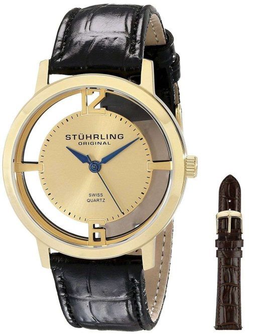 Stuhrling ウィンチェ スターのカテドラル水晶 388 2。SET.02 メンズ腕時計