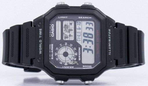 カシオ青年照明世界時間アラーム AE-1200WH-1AV AE1200WH-1AV メンズ腕時計