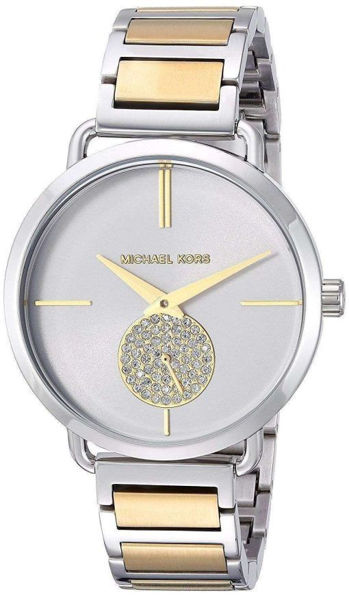 ミハエル Kors ポーシャ水晶ダイヤモンド アクセント MK3679 レディース腕時計