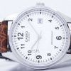 カシオ クォーツ ホワイト ダイアル ブラウン レザー ストラップ MTP 1175E 7BDF MTP 1175E 7B メンズ腕時計