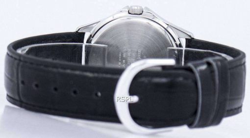カシオ石英アナログ ホワイト ダイアル ブラック レザー MTP 1183E 7BDF MTP 1183E 7B メンズ腕時計