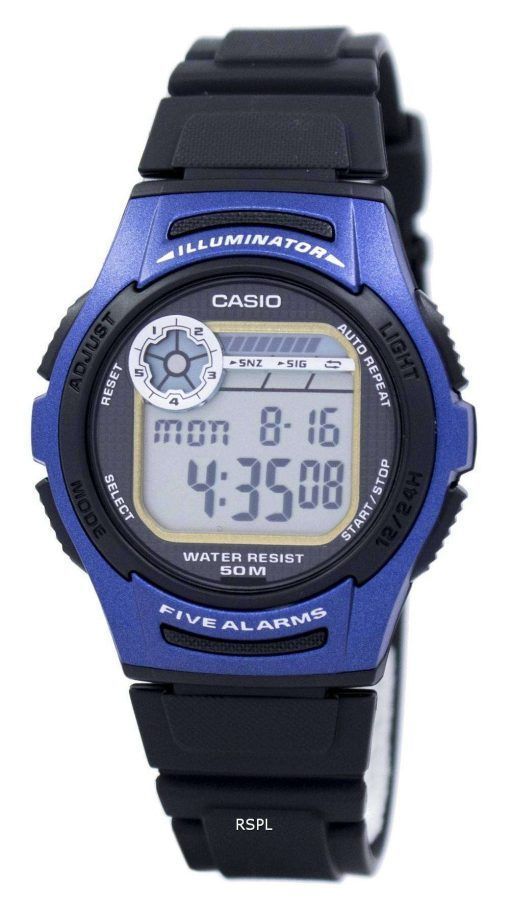 カシオ青少年デジタル 5 アラーム照明 W-213-2AVDF W-213-2AV メンズ腕時計
