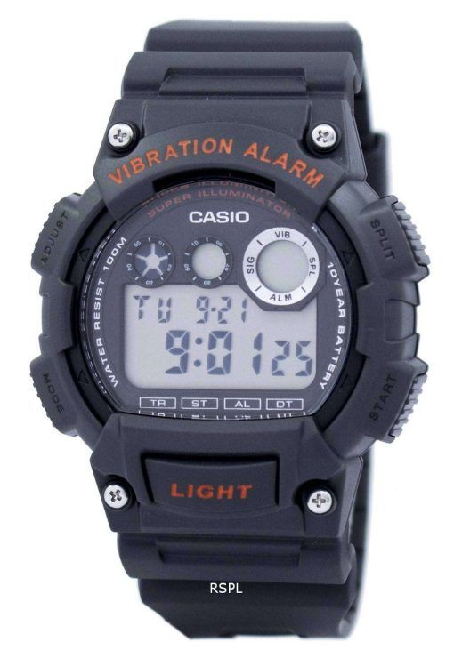 カシオ デジタル振動アラーム照明 W 735 H 8AVDF W 735 H 8AV メンズ腕時計
