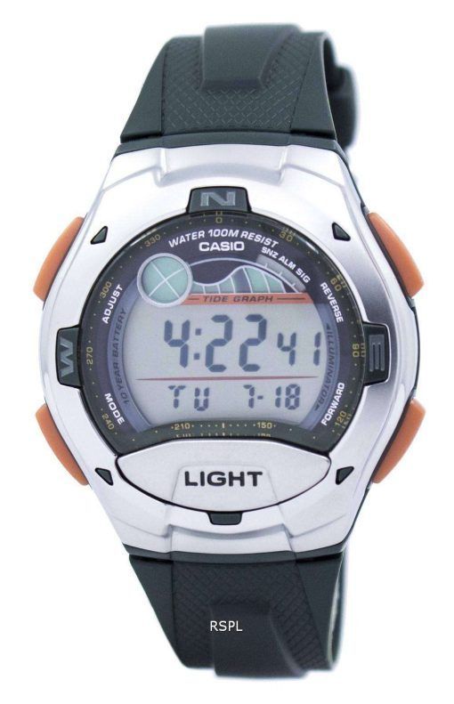 カシオ デジタル スポーツ潮汐グラフ照明 W 753 3AVDF W-753-3AV メンズ腕時計