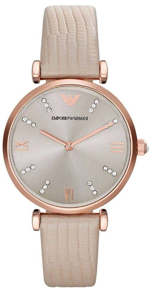 エンポリオアルマーニ クラシック レトロな水晶ダイヤモンド アクセント AR1681 レディース腕時計