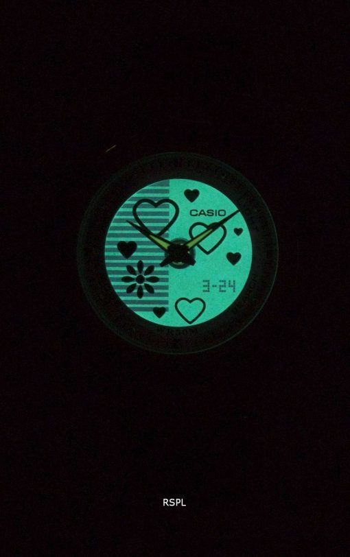 カシオ Poptone 世界時間アナログ デジタル LCF 10 D 4AV LCF10D 4AV レディース腕時計