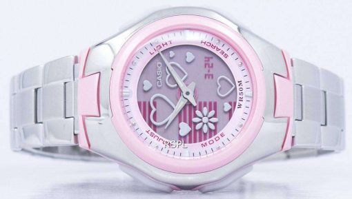 カシオ Poptone 世界時間アナログ デジタル LCF 10 D 4AV LCF10D 4AV レディース腕時計