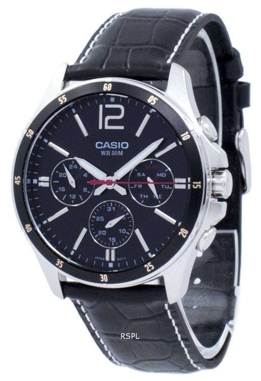 カシオ Enticer アナログ クオーツ MTP 1374 L 1AV MTP1374L-1AV メンズ腕時計