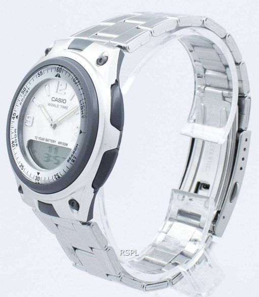 カシオ世界時間アナログ デジタル AW 80 D 7A2V = オンライン AW80D 7A2V メンズ腕時計