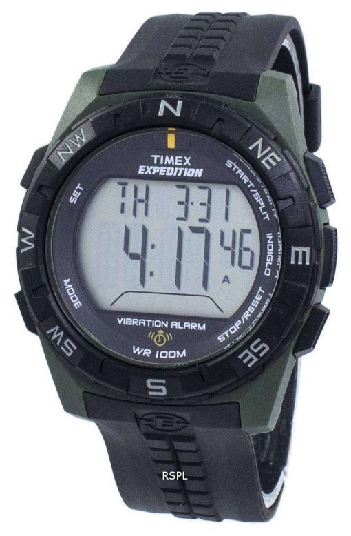 タイメックス遠征振動アラーム Indiglo デジタル T49852 メンズ腕時計