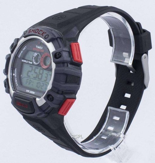 タイメックス遠征グローバル ショック世界時間アラーム Indiglo デジタル T49973 メンズ腕時計