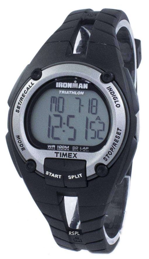 タイメックスは、アイアンマン トライアスロン 50 ラップ Indiglo デジタル T5K155 男性用の腕時計をスポーツします。