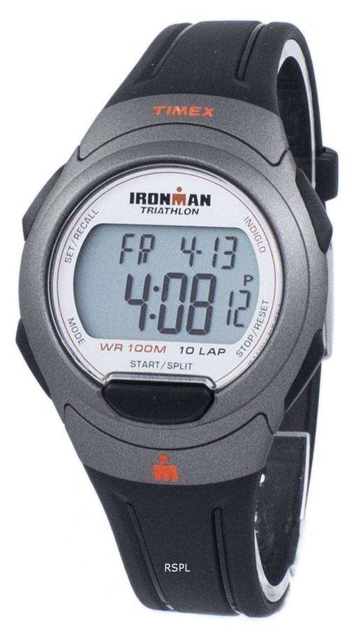 Timex は、タイメックス アイアンマン トライアスロン 10 ラップ Indiglo デジタル T5K607 メンズ腕時計をスポーツします。