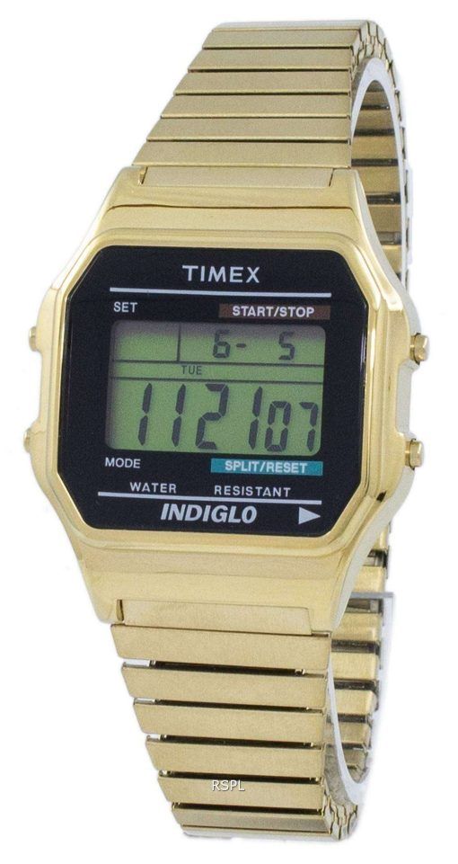 Timex クラシック Indiglo クロノグラフ アラーム デジタル T78677 メンズ腕時計