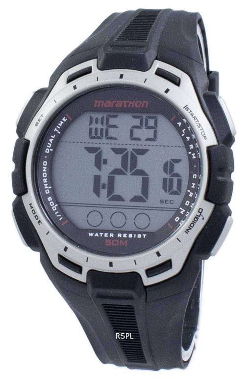 タイメックス スポーツ マラソン クロノグラフ デュアル タイム Indiglo TW5K94600 メンズ腕時計