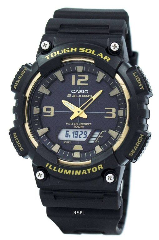 カシオタフ ソーラー 5 アラーム 100 M AQ S810W 1A3V メンズ腕時計