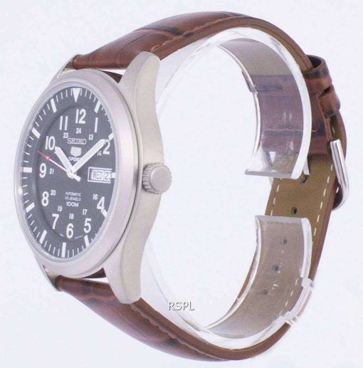 セイコー 5 スポーツ自動比茶色の革 SNZG09K1 LS7 メンズ腕時計