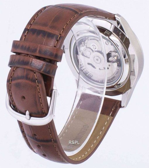 セイコー 5 スポーツ自動比茶色の革 SNZG09K1 LS7 メンズ腕時計