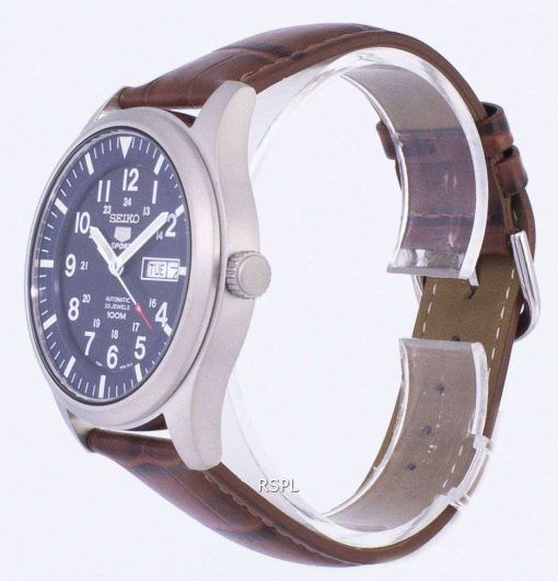 セイコー 5 スポーツ自動比茶色の革 SNZG11K1 LS7 メンズ腕時計