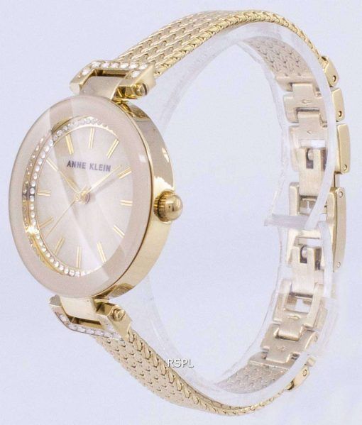 アン ・ クライン水晶ダイヤモンド アクセント 1906TMGB レディース腕時計