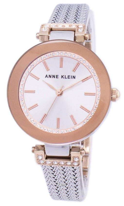アン ・ クライン水晶ダイヤモンド アクセント 1907SVRT レディース腕時計