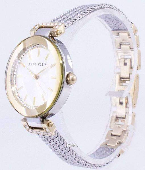 アン ・ クライン水晶ダイヤモンド アクセント 1907SVTT レディース腕時計