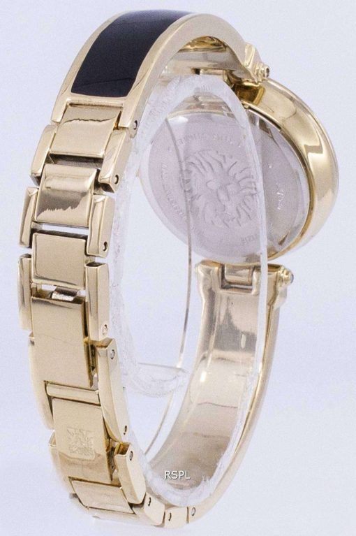 アン ・ クライン水晶ダイヤモンド アクセント 1980BKGB レディース腕時計