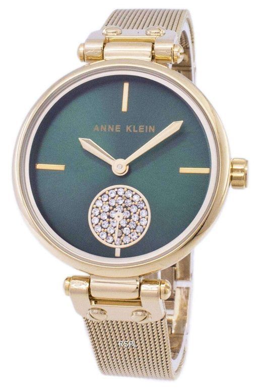 アン ・ クライン水晶ダイヤモンド アクセント 3000GNGB レディース腕時計