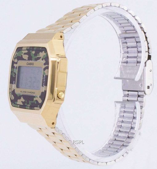 カシオ レトロ デジタル迷彩アラーム クロノ A168WEGC 3EF ユニセックス腕時計