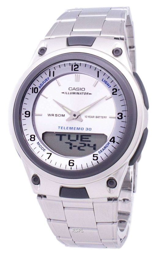 カシオ アナログ デジタル Telememo 照明 AW 80 D 7AVDF AW 80 D 7AV メンズ腕時計