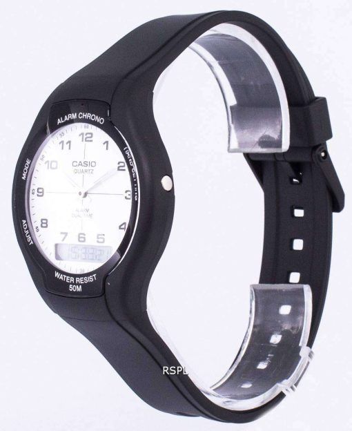 カシオ アナログ デジタルのデュアル タイム AW 90 H 7BVDF AW-90 H-7BV メンズ腕時計