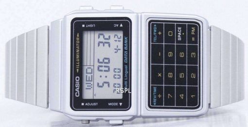 カシオ デジタル ステンレス鋼データ銀行多言語 DBC 611 1DF DBC-611-1 男性用の腕時計