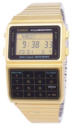 カシオ デジタル ステンレス鋼データ銀行多言語 DBC 611 G 1DF DBC 611 G 1 男性用の腕時計