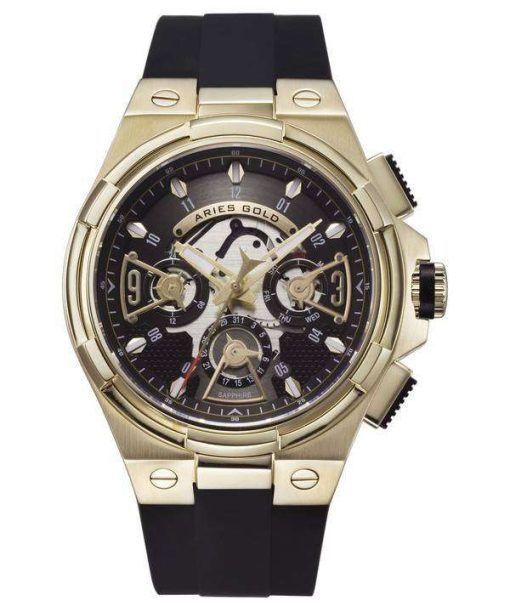 牡羊座金刺激雷水晶 G 7003 G BKG メンズ腕時計