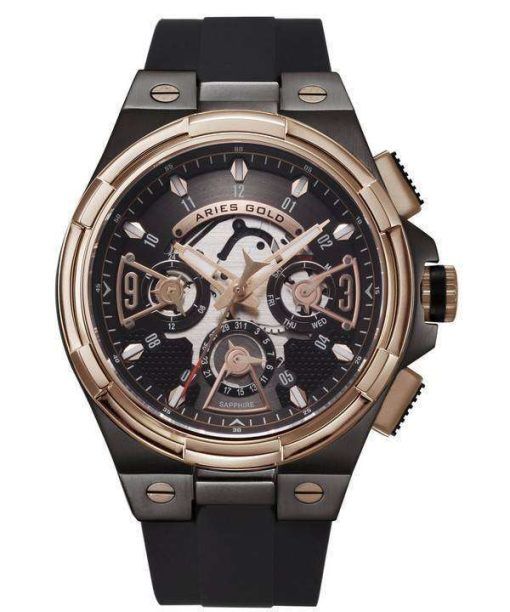 牡羊座金刺激雷水晶 G 7003 BKRG BKRG メンズ腕時計
