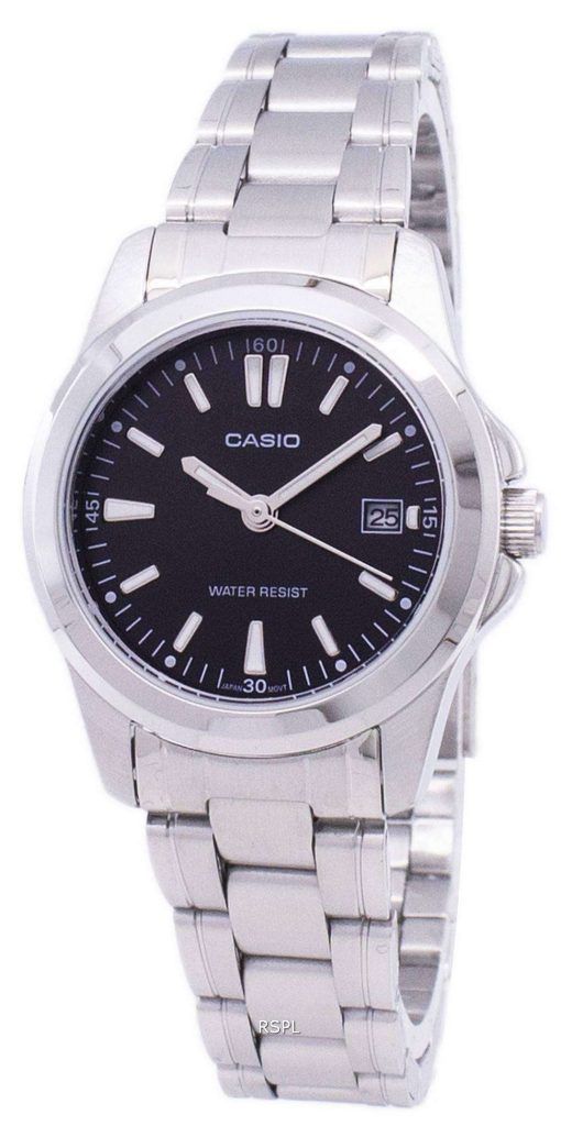 カシオ アナログ クオーツ ブラック ダイヤル LTP 1215A 1A2DF LTP-1215A-1 a 2 レディース腕時計
