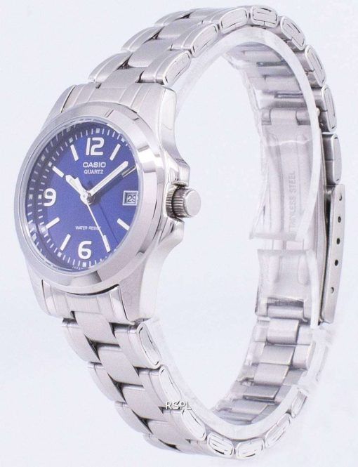 カシオ アナログ クオーツ ブルー ダイヤル LTP 1215A 2ADF LTP-1215A-2 a レディース腕時計