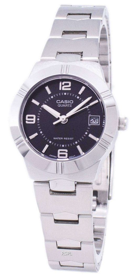 カシオ Enticer アナログ クオーツ ブラック ダイヤル LTP 1241 D 1ADF LTP-1241 D-1 a レディース腕時計