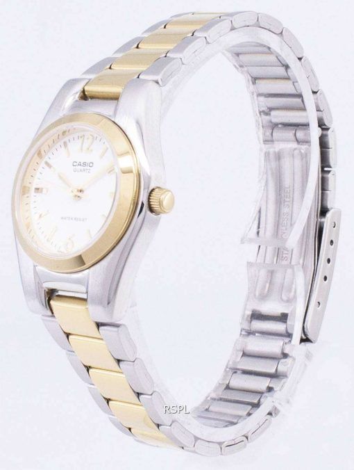 カシオ Enticer アナログ クオーツ ホワイト ダイヤル LTP 1253SG 7ADF 7 a LTP-1253SG レディース腕時計