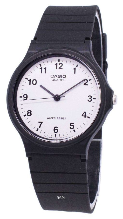 カシオ クラシック アナログ クオーツ ホワイト ダイヤル MQ 24 7BLDF MQ 24 7BL メンズ腕時計