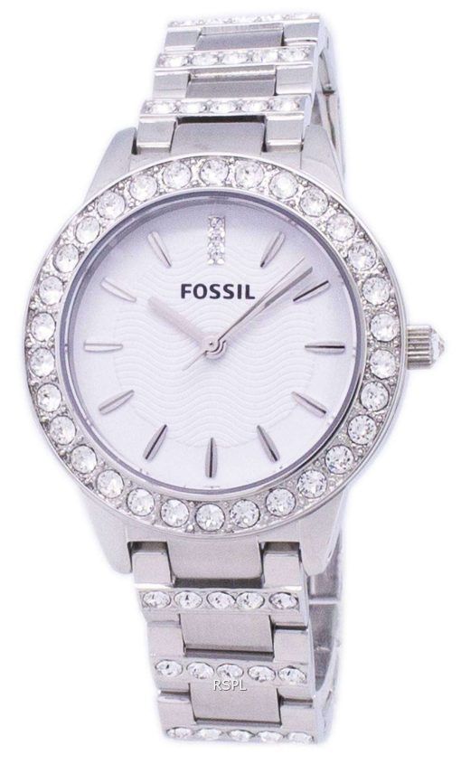 化石ジェシー銀結晶ホワイト ダイヤル ES2362 レディース腕時計