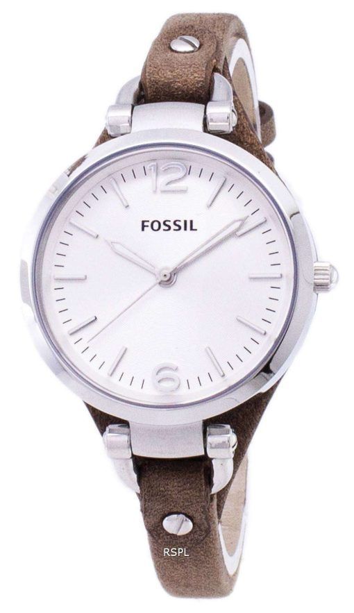 化石ジョージア シルバー ダイヤル ES3060 レディース腕時計