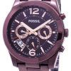 化石の完璧な彼氏多機能デュアル タイム GMT クォーツ ES4110 レディース腕時計