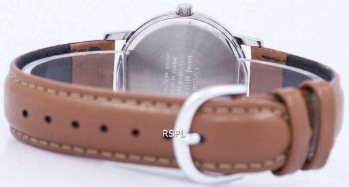 カシオ水晶シルバー ダイアル ブラウン レザー MTP 1095E 7BDF MTP 1095E 7B メンズ腕時計