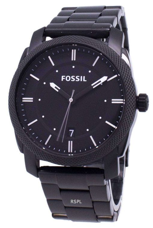 化石マシン ブラックの IP ステンレス鋼 FS4775 メンズ腕時計