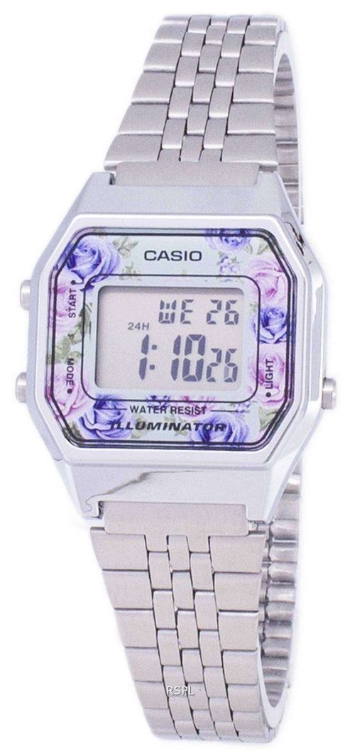 カシオ青年ビンテージ照明水晶デジタル LA680WA-2 C レディース腕時計