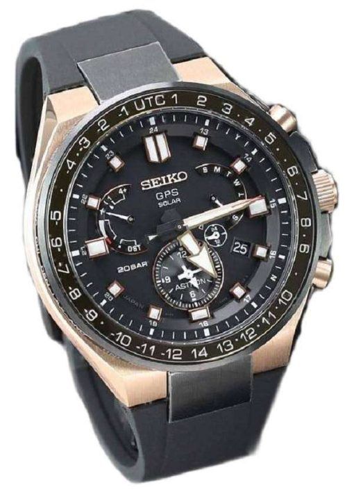 セイコー アストロン SBXB170 GPS ソーラー デュアル タイム パワー リザーブ 200 M メンズ腕時計