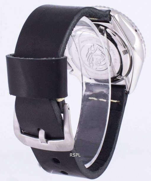 黒革ストラップ メンズ腕時計セイコー自動 SKX007J1 LS14 ダイバー 200 M 日本
